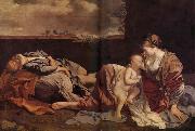 Orazio Gentileschi Le Repos de la Sainte Famille pendant la fuite en Egypte oil painting picture wholesale
